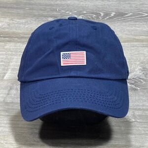 Chubbies Hat‎ Cap Baseball Strap Back Mens One Size Blue USA Flag Patch Cotton